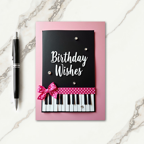 Black Script Birthday Card