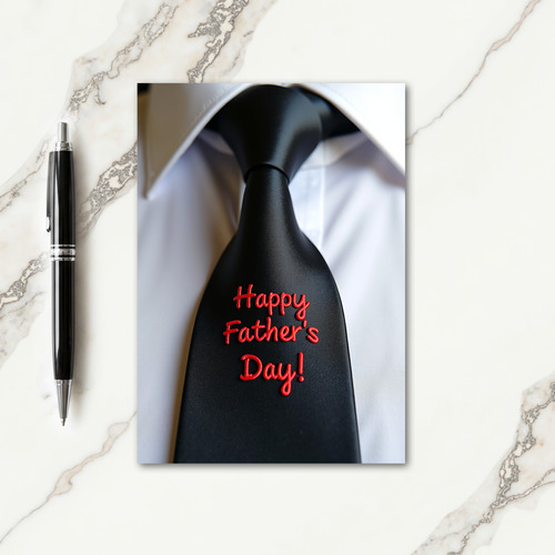 Black Tie Fathers Day Card