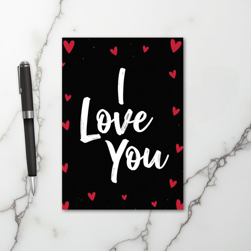 Black Valentines Day Love Card
