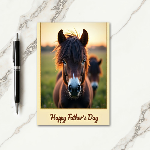 Blaze Faced Colt Fathers Day Card