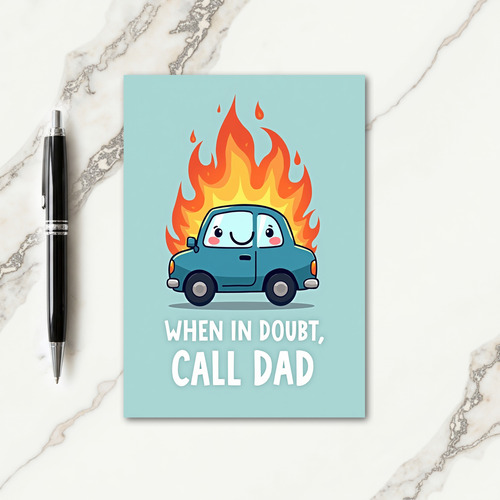 Blazing Auto Fathers Day Card
