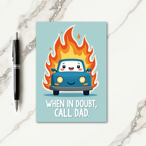 Blazing Best Fathers Day Card