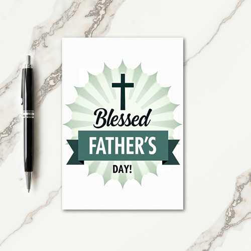 Blessed Fathers Day Star Card