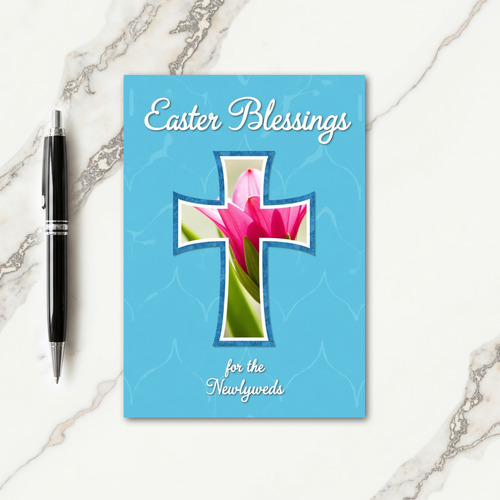 Blessed Floral Cross Card