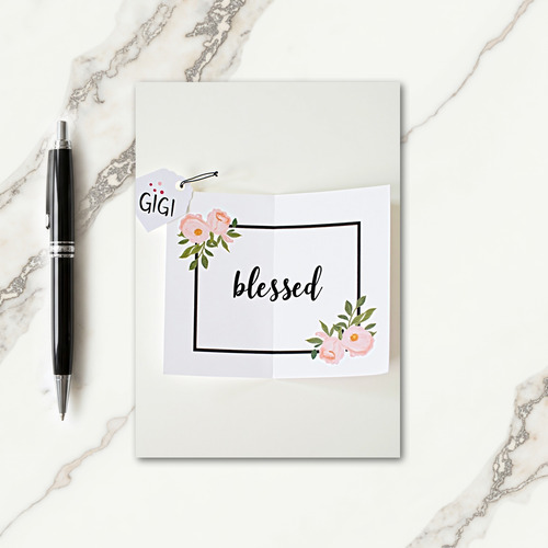 Blessed Gigi Message Pink Card