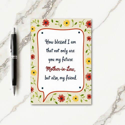 Blessed Mother In Law Card