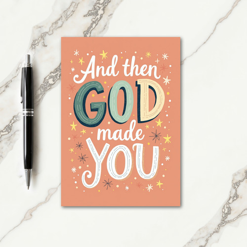 Blessed Peach Birthday Card
