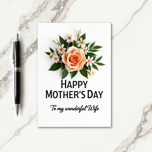 Blessed Wife Mothers Day Card