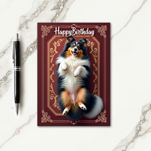 Blissful Dog Art Birthday Card