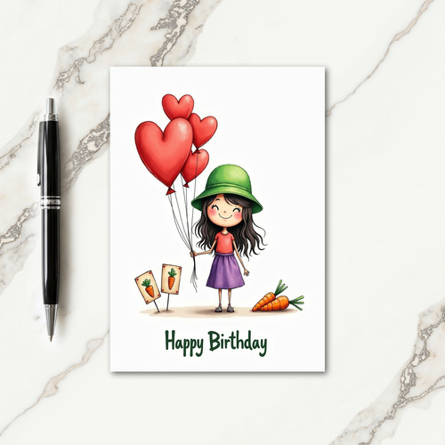 Blissful Girl Birthday Card