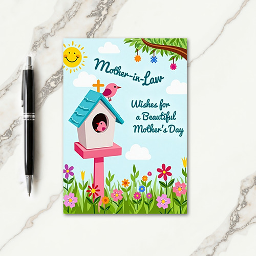 Blissful Mothers Day Bird Card