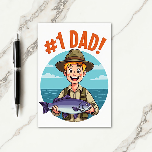 Blonde Hair Dads Catch Card