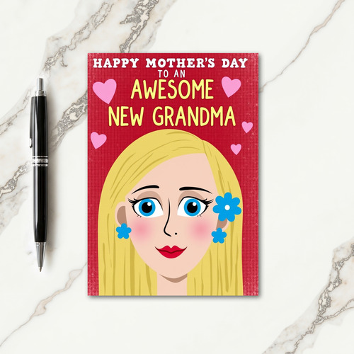 Blonde Haired Mothers Day Card