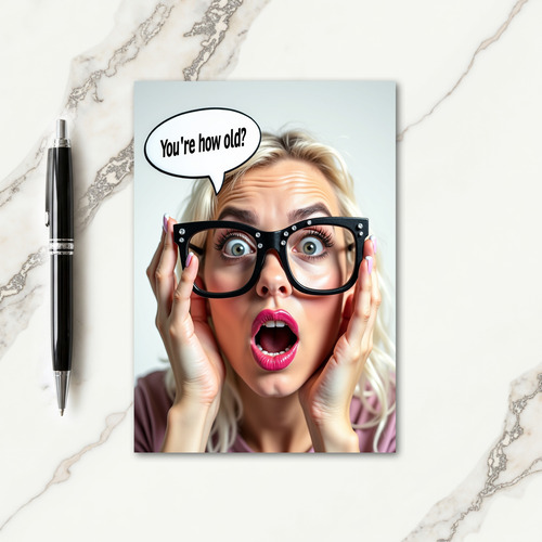 Blonde Surprise Birthday Card