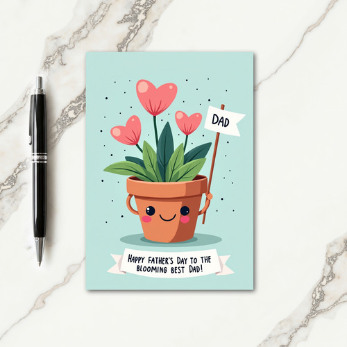 Blooming Best Dad Card