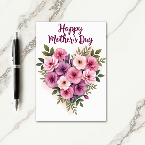 Blooming Heart Mothers Day Card