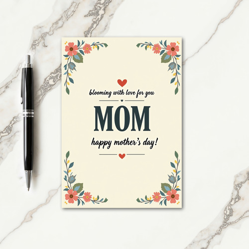 Blooming Love For Mom Card