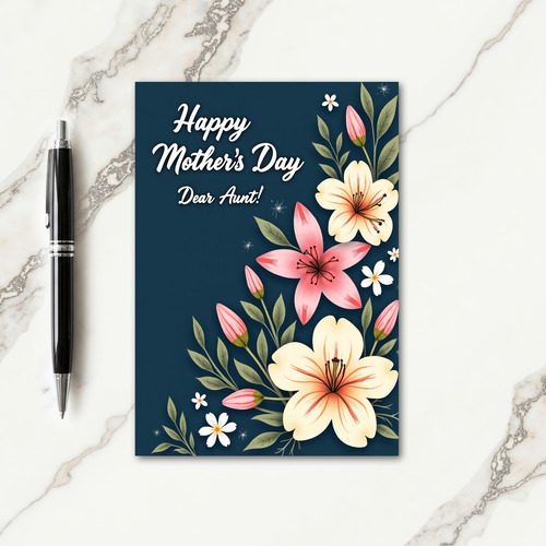 Blooming Mothers Day Aunt Card