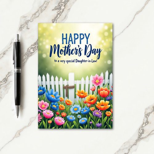 Blooming Mothers Day Fence Card