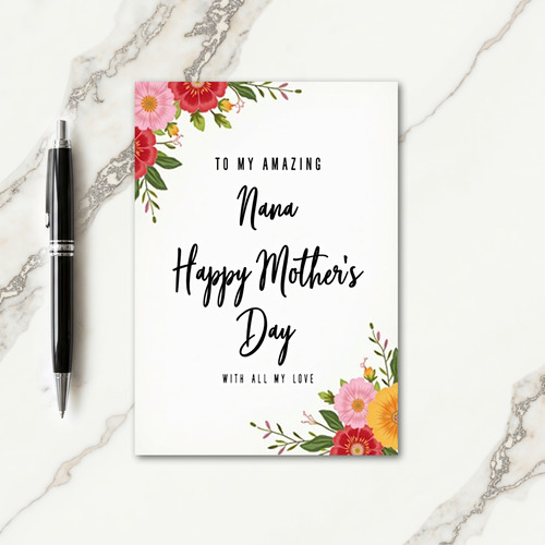 Blooming Mothers Day Nana Card