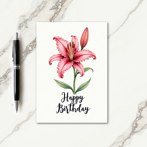 Blooming Pink Bloom Birthday Card