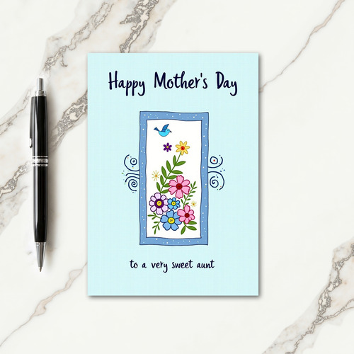 Blooms Aunt Mothers Day Card