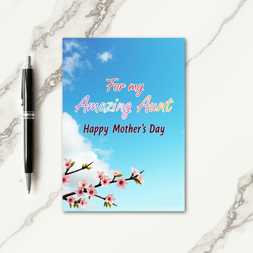 Blossom Aunt Mothers Day Card