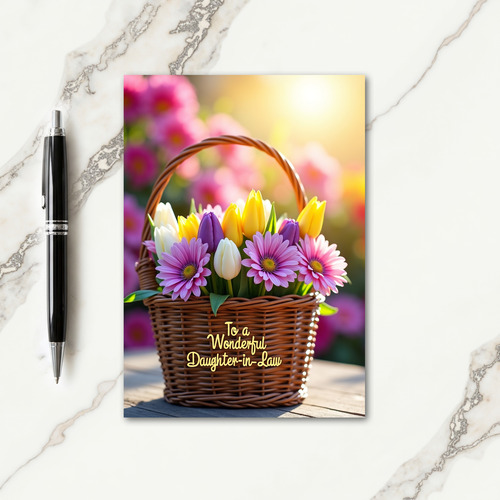 Blossom Basket Mothers Day Card