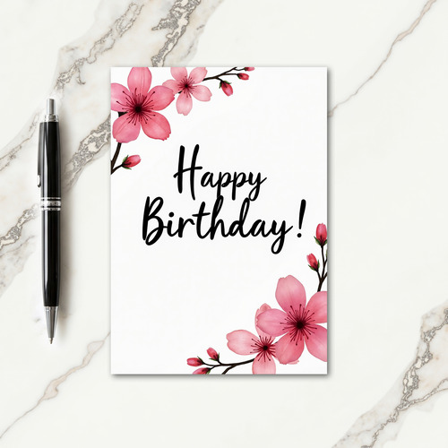 Blossom Birthday Script Card