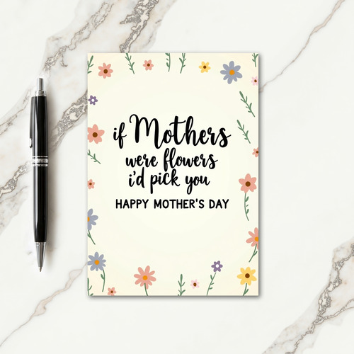 Blossom Border Mothers Day Card