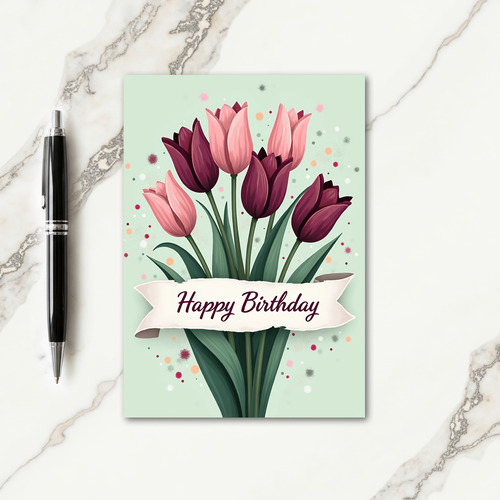 Blossom Bouquet Birthday Card
