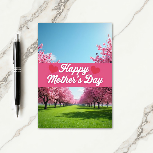 Blossom Bright Pink Sky Card