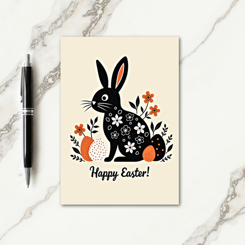 Blossom Bunny Pattern Spring Card
