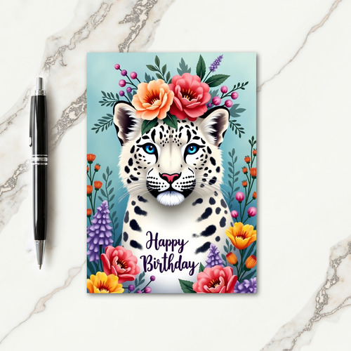 Blossom Cat Birthday Card