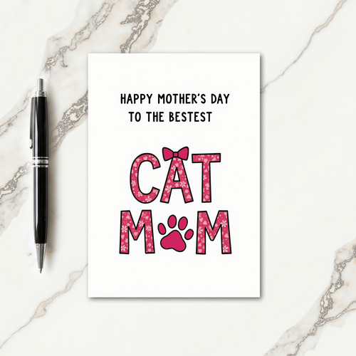 Blossom Cat Mom Card