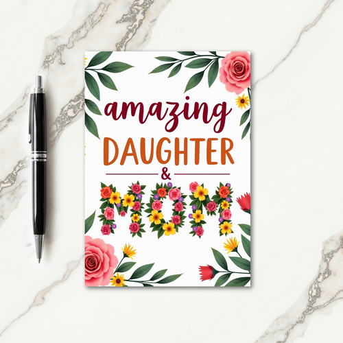 Blossom Daughter And Mom Card