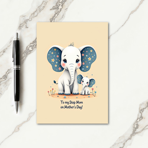 Blossom Elephant Mothers Day Card