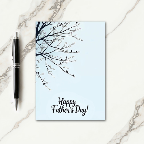 Blossom Fathers Day Birds On Branch Card