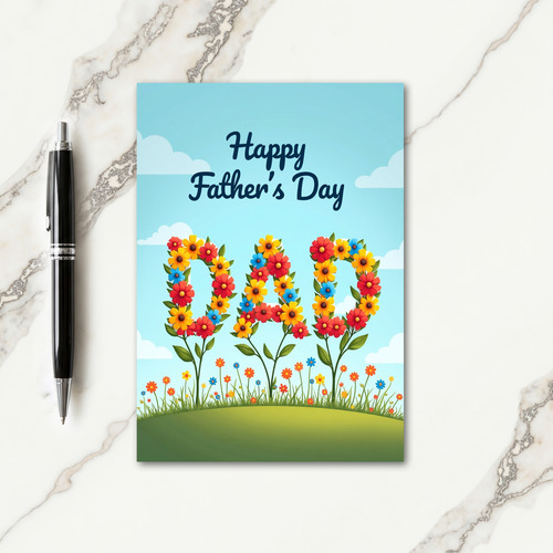 Blossom Fathers Day Words Card