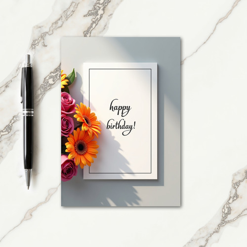 Blossom Flat Lay Birthday Card