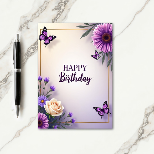 Blossom Glow Birthday Card