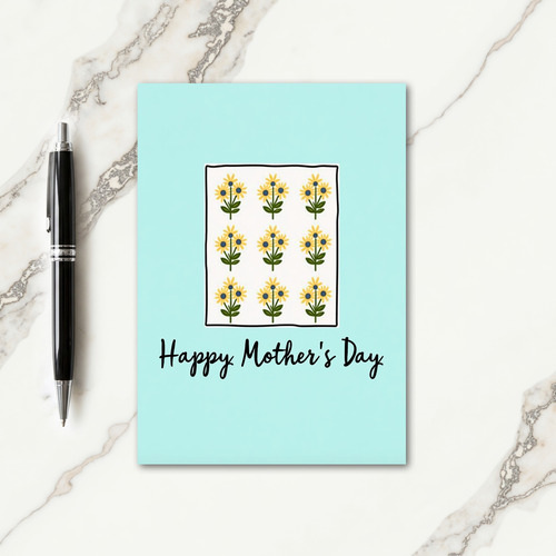 Blossom Grid Mothers Day Card