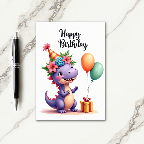 Blossom Hat Birthday Card