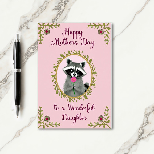 Blossom Holding Animal Mother Card