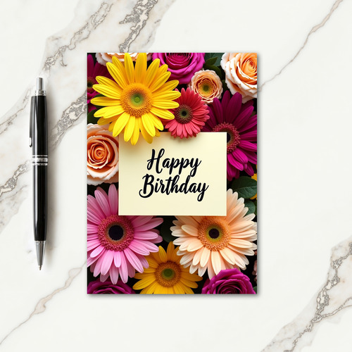 Blossom Hues Birthday Card