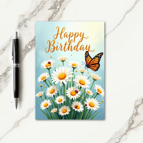 Blossom Insect Birthday Card