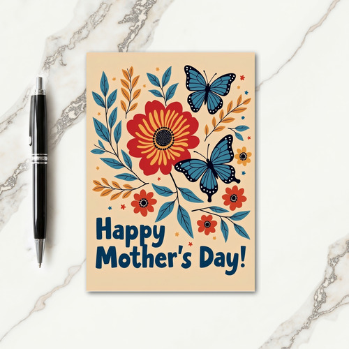 Blossom Mothers Day Illustration Card