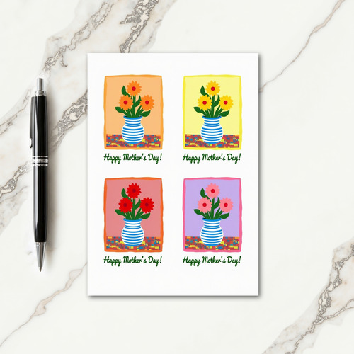 Blossom Mothers Day Mosaic Blocks Card