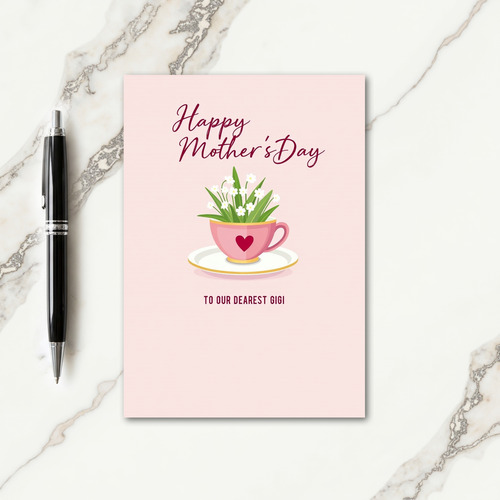Blossom Mothers Day Teacup Card