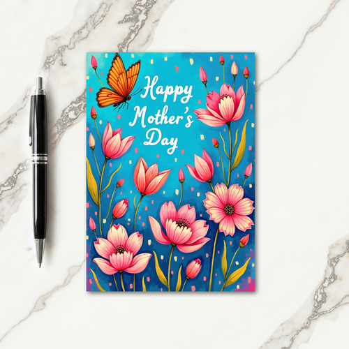 Blossom Mothers Day Vector Card